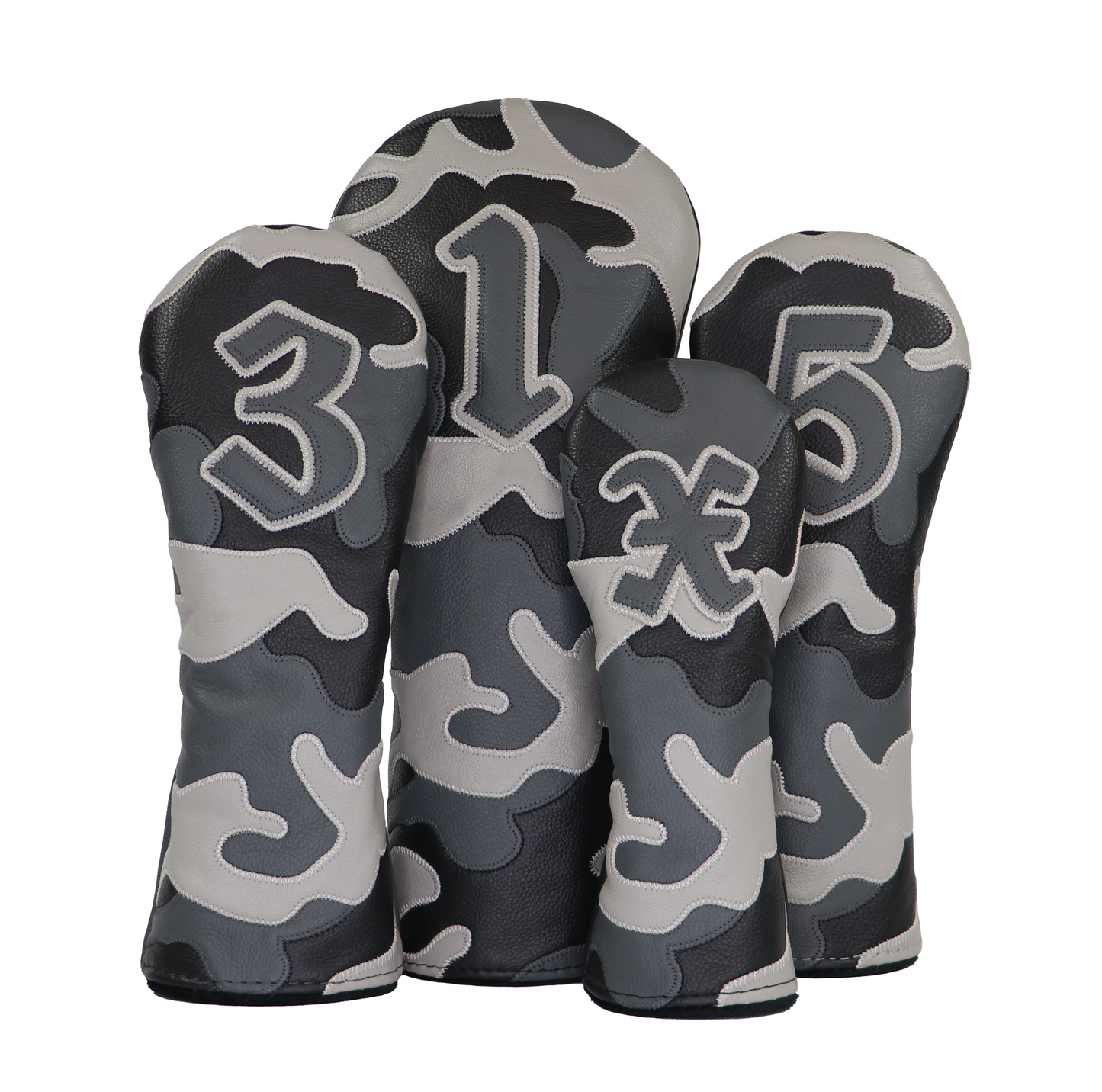 Black and Grey Camo Wood Covers