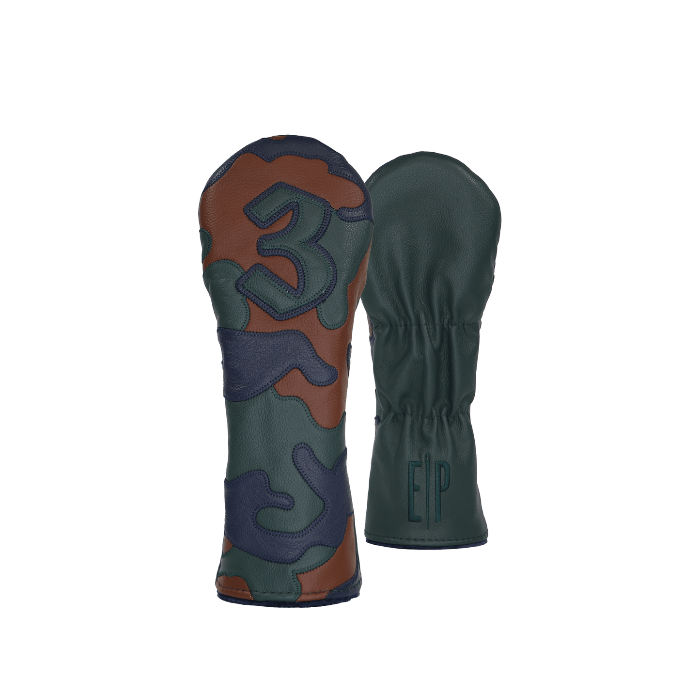 Green, Brown and Navy Camo Wood Cover - EP Headcovers