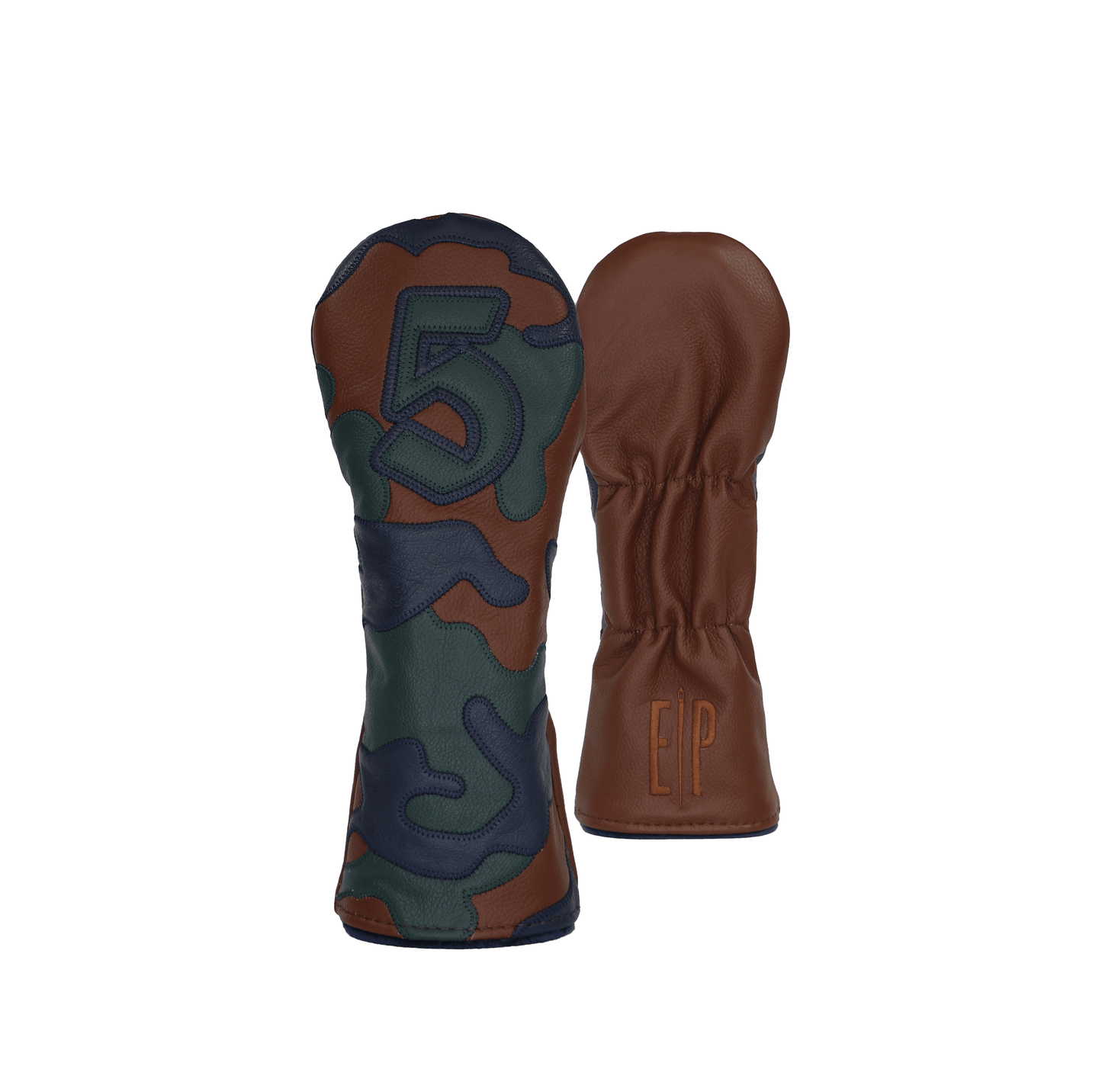 Green, Brown and Navy Camo Wood Cover - EP Headcovers