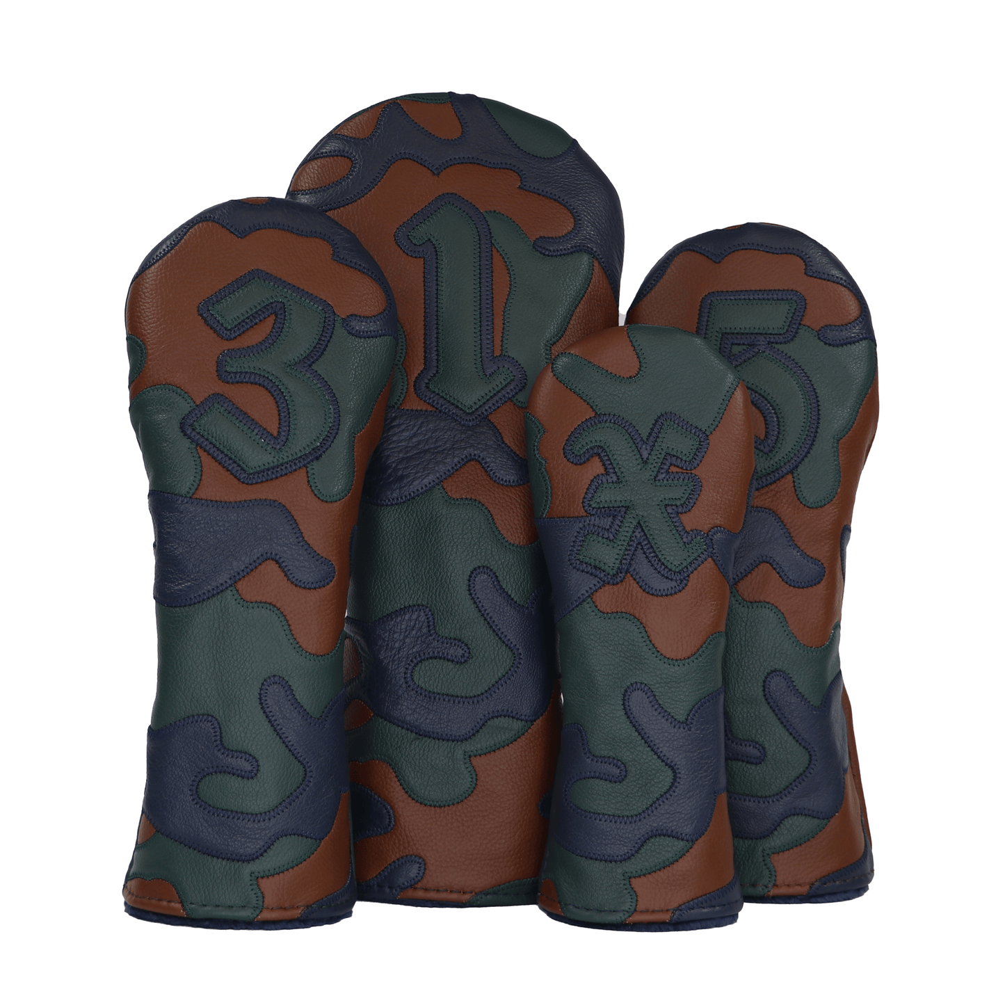 Green, Brown and Navy Camo Wood Cover - EP Headcovers