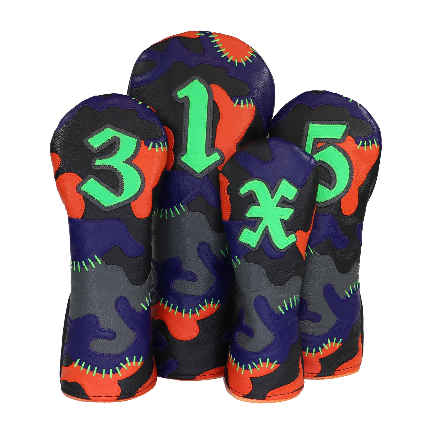 Halloween FrankenCamo Wood Covers - EP Headcovers