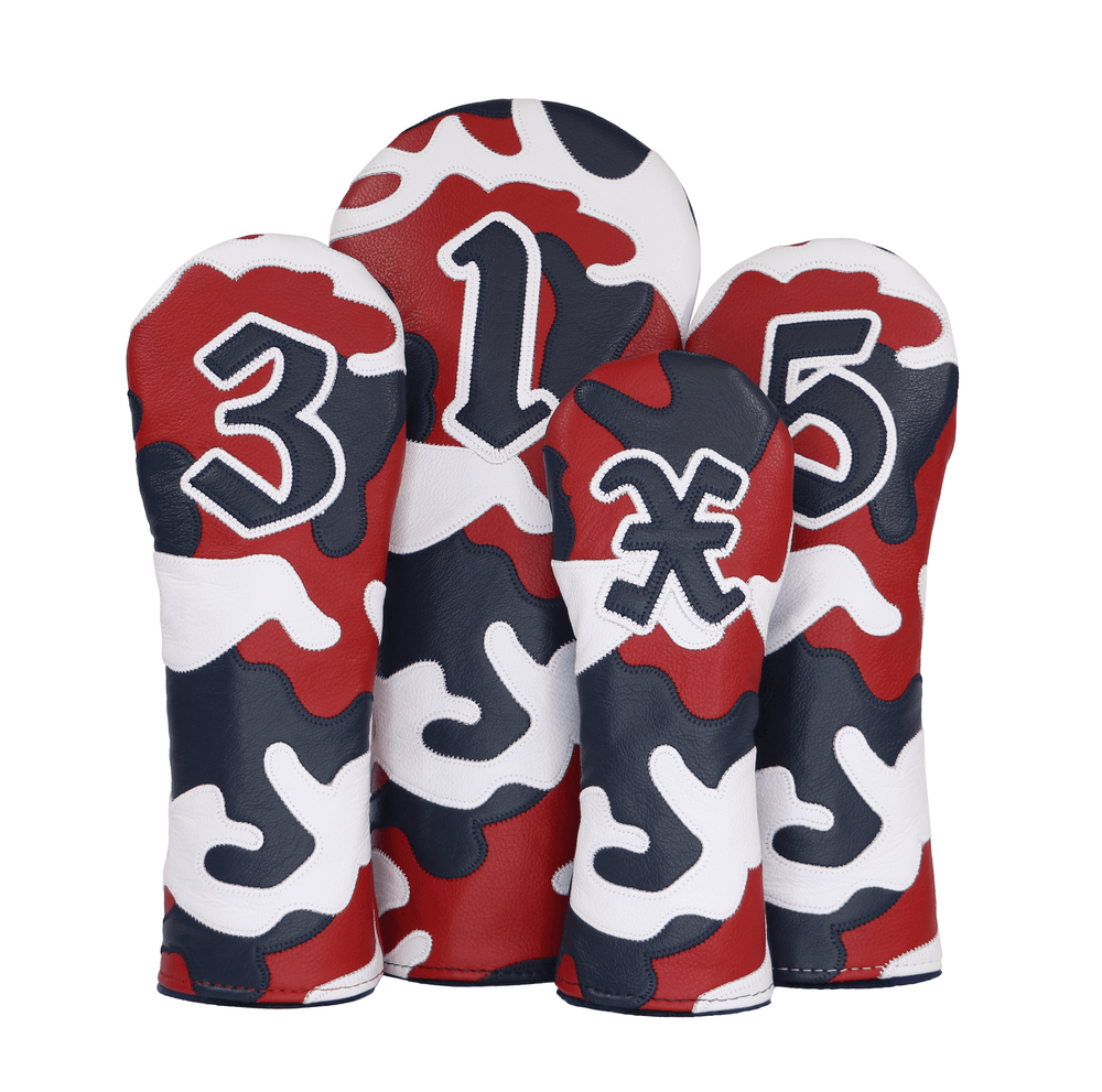 Red, White and Blue Camo Wood Cover - EP Headcovers